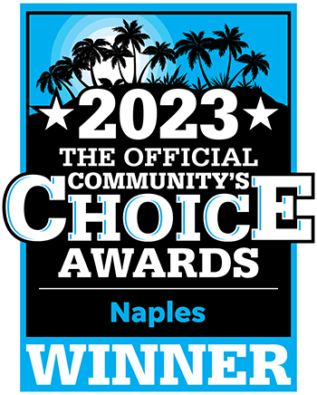 Badge depicting winner of Official Community's Choice Awards - Naples for 2023